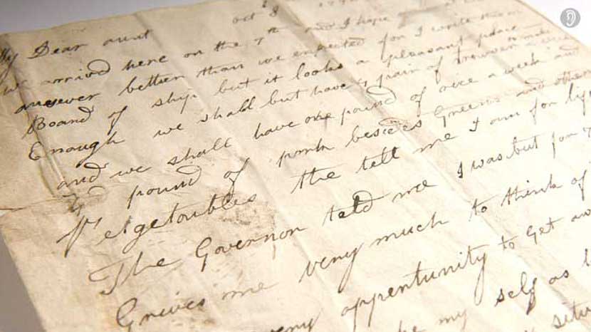 Mary Reibey's letter